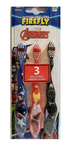 Firefly Vengadores Paquete De Cepillos De Dientes (3) Kit De