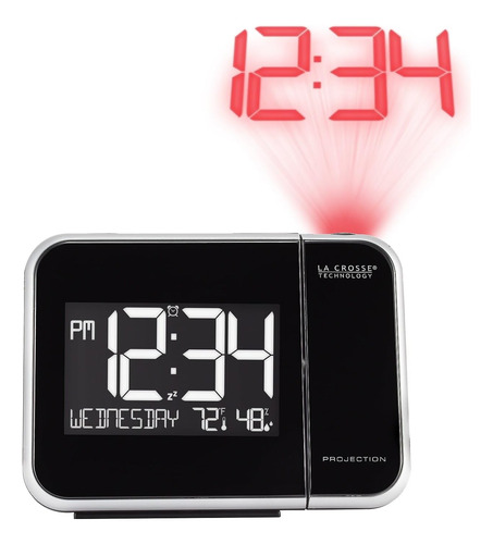 Reloj Despertador De Proyección Con Temperatura