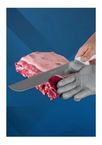 Imagen 4 de 5 de Combo Carnicero Deshuese Cuchillo Chaira Starrett Blanco