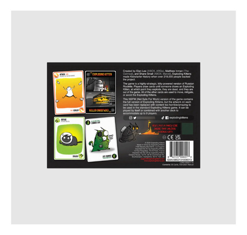Juego De Cartas Exploding Kittens Juego De Mesa En Ingles