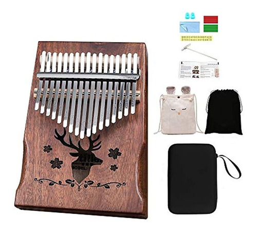 Kalimba Piano De Pulgar De 17 Teclas Piano De Dedo Sólido Co