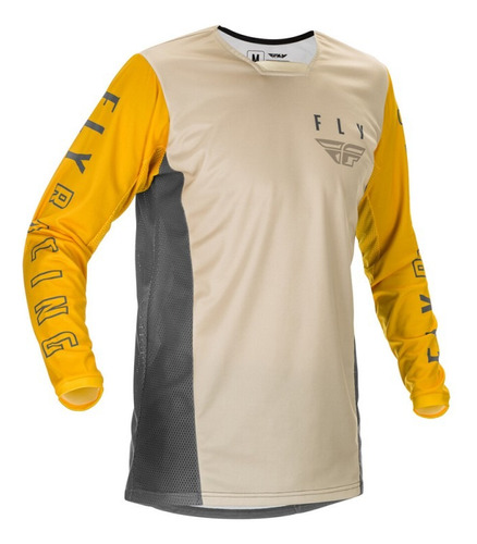 Camisa Fly Racing Mostaza/gris T-LG
