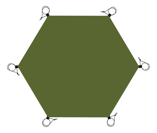 Alfombrilla De Acampada Hexagonal Impermeable De 3,39 X 2,9