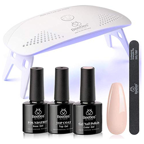 Kit De Esmalte De Uñas De Gel Con Luz Para Gel Color Piel