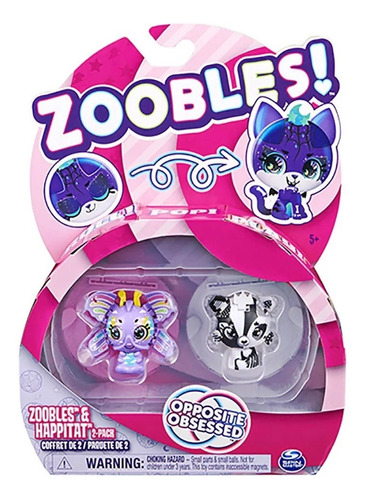 Zoobles Double Pack Borboleta Arco Iris Raposa Listrada 2412