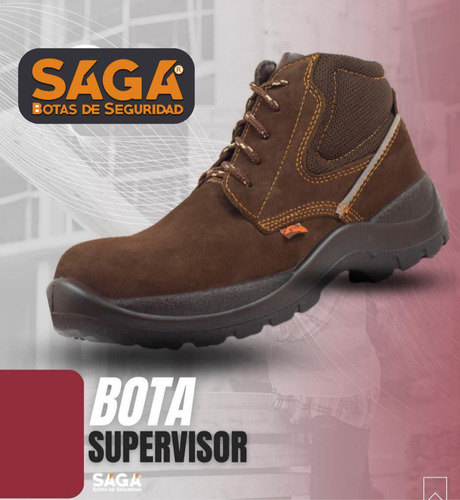 Botas De Seguridad Industrial Supervisor Saga Modelo 4050