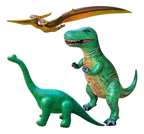 Creations 3 Dinosaurio Inflabl T-rex Brachiosaurus Era