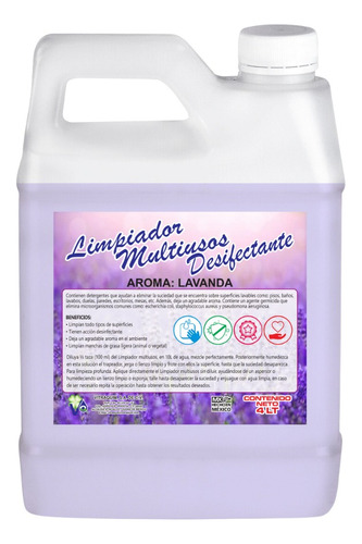 Limpiador Multiusos Desinfectante 4l Lavanda Vitraquim Hogar