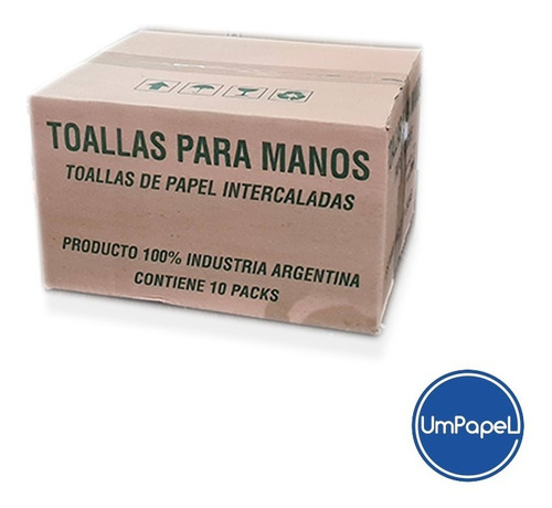 Pack 10 Cajas Toalla Intercalada Papel 2500 20x24 Eco Beige