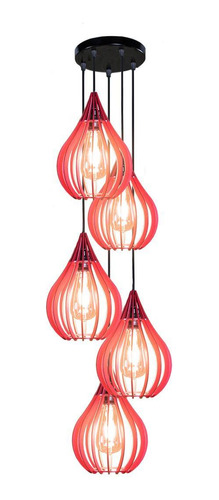 Luminária Teto Lustre Pendente Balcão Cozinha Sala 5 Chile