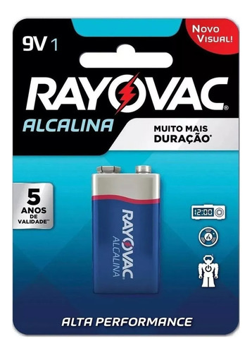 Caja X 12 Pilas Rayovac Baterías Alcalinas 9v Rectangular