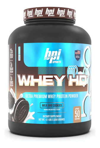 Proteina Bpi Sports Whey Hd 4 Lb 50 Lb cookies and Cream