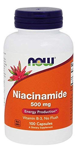 Ahora Alimentos Niacinamida 500mg, Vitamina B-3 25o4x