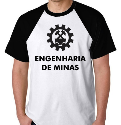 S/ Frete Camiseta Engenharia De Minas Blusa Raglan Camisa