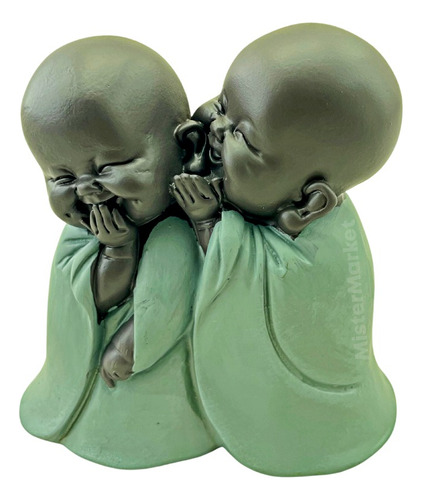 Figura Decorativa Dos Budas Bebe 12cm Deco Feng Shui Zen Zn 