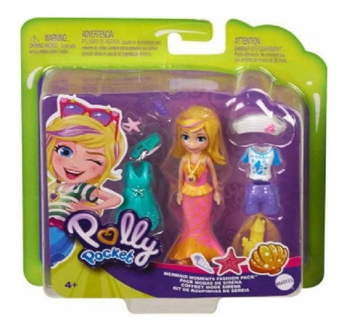 Set Polly Pocket: Pack Modas De Sirena Original Mattel