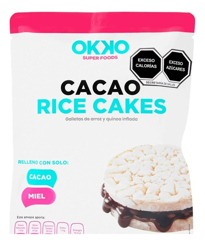 Pack X 10 Galleta De Arroz Con Cocoa Okko Superfoods 18 Grs
