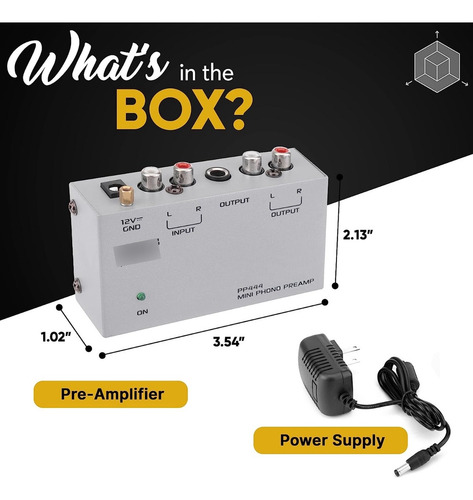 Pyle Pro Preamplificador Phono Tornamesas