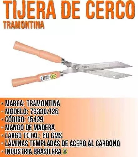 Tijera De Cerco Tramontina 78330/125 Jardin - Oferta! Tyt