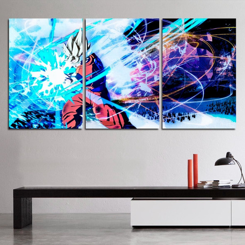 Cuadros Tripticos Infantil Anime Dragon Ball (120x60 Cm)