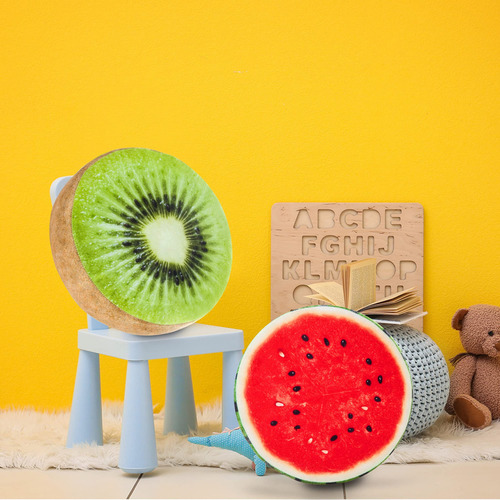 Cojines Hyseas Watermelon Con Estampado 3d, 35 X 35 X 6 Cm