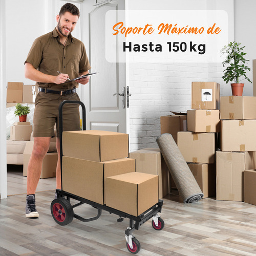 Pyle Pkeq48 Equipo Carro De Mano Profesional Ajustable Plegable 8 En 1 color Negro