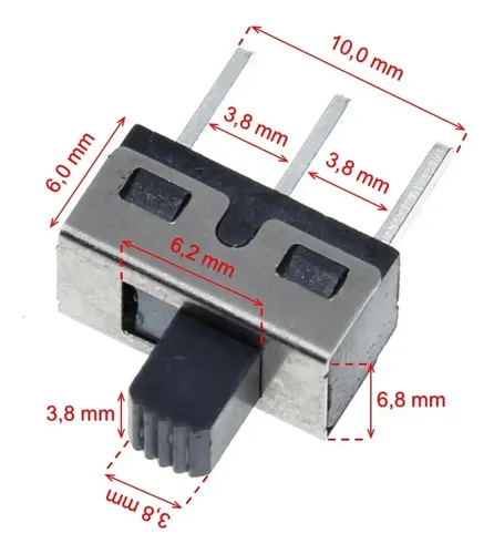 Interruptor Deslizante Ss12d10 Alavanca 5 Unidades | MercadoLivre