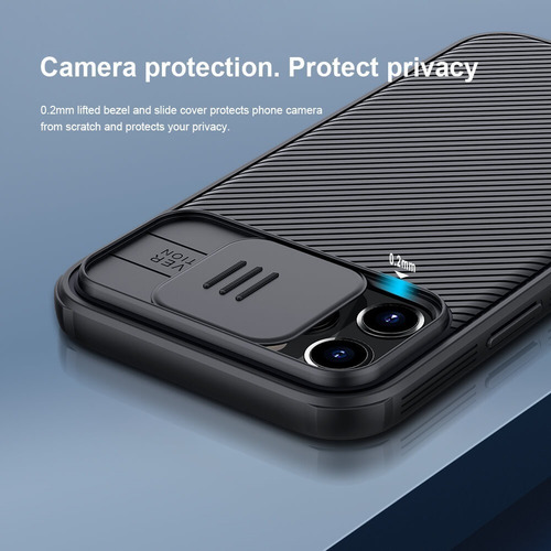 Imagen 6 de 10 de Carcasa Nillkin Camshield Pro Para iPhone 12 /pro/ Pro Max