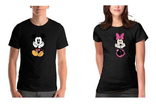 Polera Par Enamorados Mickey Minnie Amor Pareja Amistad 