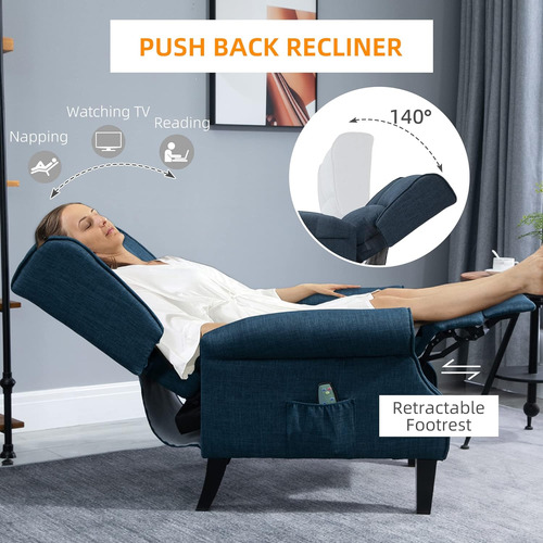Silla Reclinable De Masaje Vibración Sala De Estar Cal...