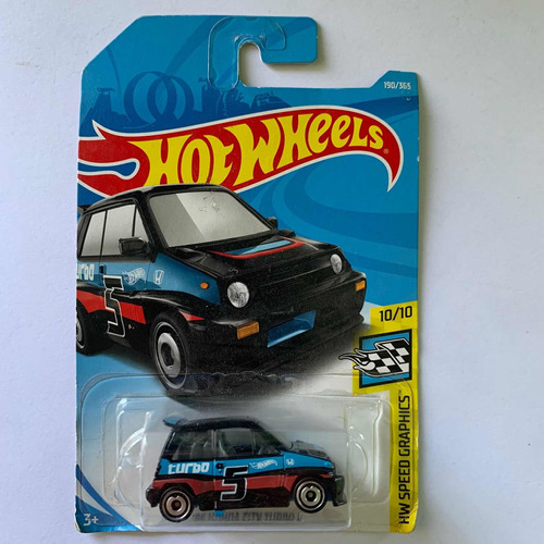 Hot Wheels Speed Graphics Honda City Turbo Ii 5 Negro 1985