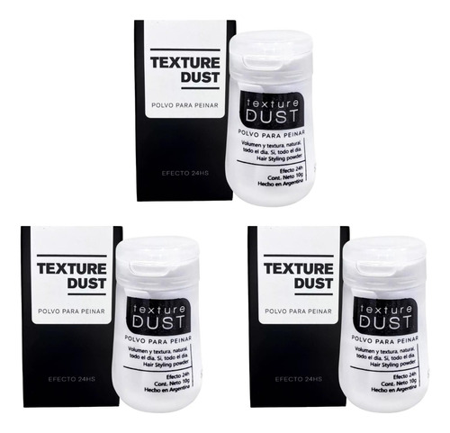 Combo X3 Unidades De Polvo Para Peinar Texture Dust X 10 Gr