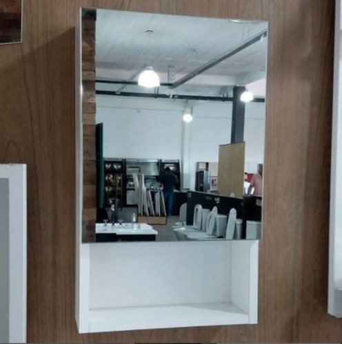 Botiquin Repisa Baño Puerta 30x50 Cm Espejo Melamina Blanca
