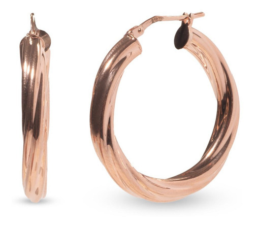 Aros Carmín Verano De Plata 925 Con Baño Rosé Color Rosa