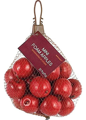 Amscan Mini Espuma De Manzanas -1 4/5  Cada Una | Rojo | 20c
