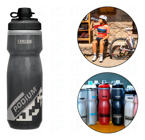 Squeeze Camelbak Garrafa Hidratação 620ml Treino Cor Preto