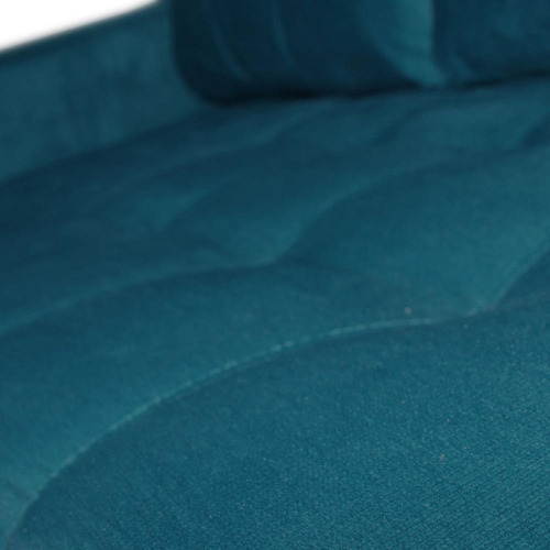 Sofá Cama Casal Reclinável Drika - Veludo Turkey Petróleo
