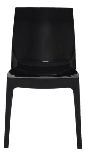 Cadeira de jantar Tramontina Alice con brillo, estrutura de cor  preto, 1 unidade