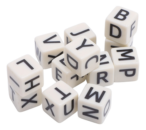 Juego De Dados Clásico Con 12 Letras Inglesas De Seis Caras