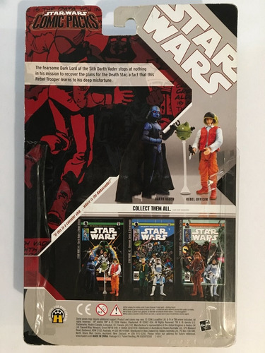Darth Vader Y Rebel Officer Star Wars Comic Packs Hasbro (Usado)