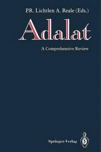 Adalat, De P. R. Lichtlen. Editorial Springer Verlag Berlin Heidelberg Gmbh Co Kg, Tapa Blanda En Inglés