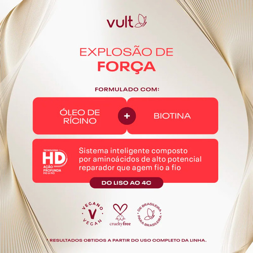 Kit 3 Shampoo Antiqueda Crescimento Explosão De Força Vult