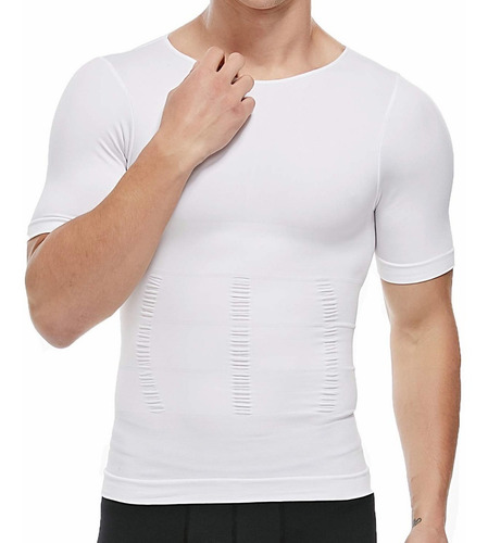Imagen 1 de 10 de Camiseta Faja Reductora Modeladora Playera Corta Para Hombre