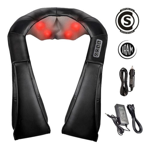 Masajeador Cervical Hombros Pies Shiatsu Calor Infrarrojo !