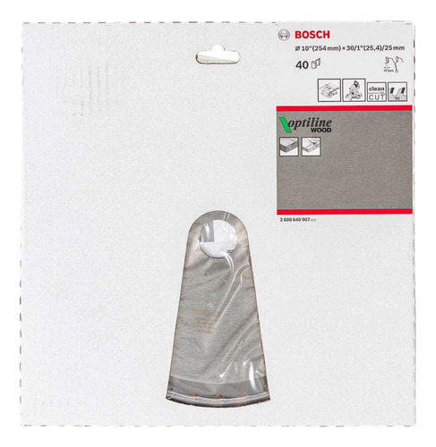 Disco Sierra 10 40 Dientes B 3025 Optiline Bosch