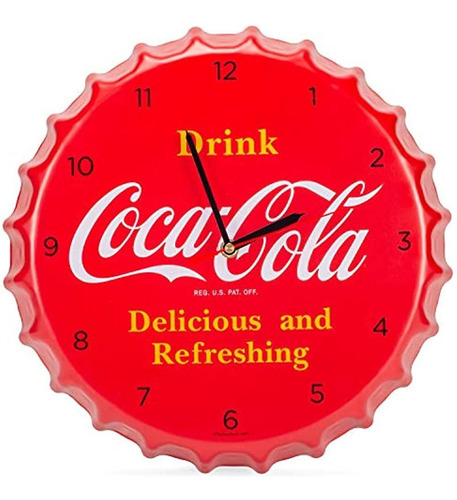 Reloj De Pared De 15 Pulgadas Con Tapa De Botella De Coca Co