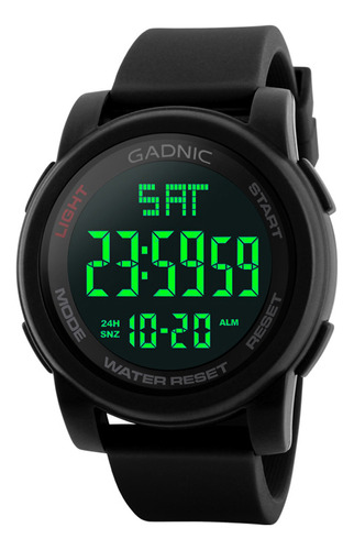 Reloj Deportivo Digital Gadnic Sumergible 50mts Con Luz Led