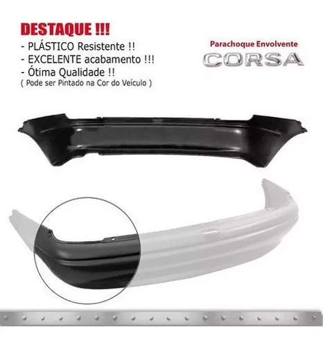 Parachoque Traseiro Corsa Sedan 1996 97 98 99 A 2010 Classic