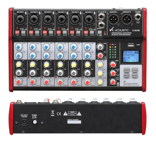 Mixer Analogo 8 Canales Usb K-acoustic K-ma8