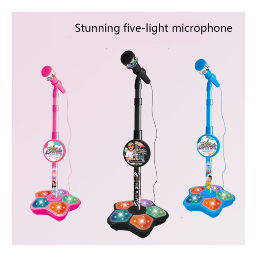Máquina De Karaoke Para Niños, Soporte De Micrófono Y Luces,